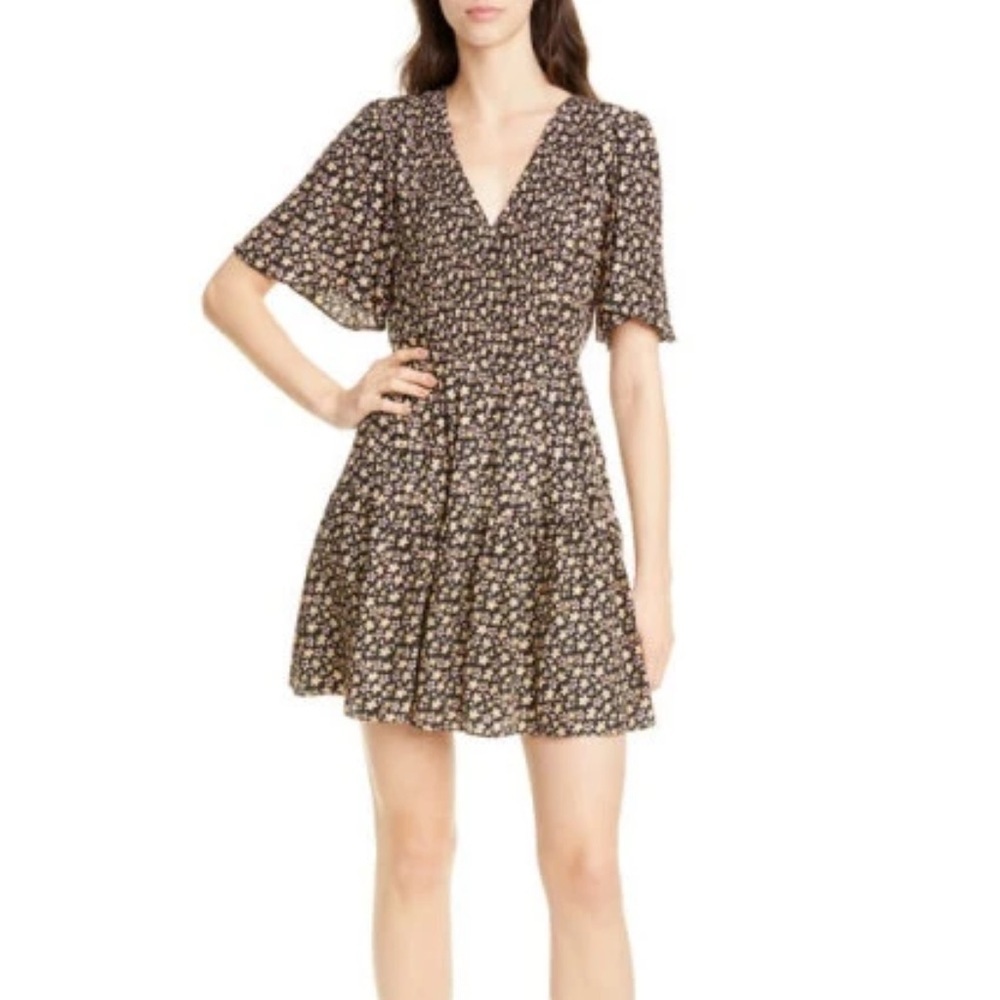 Rebecca Taylor Louisa Silk Floral Print Dress Size 10